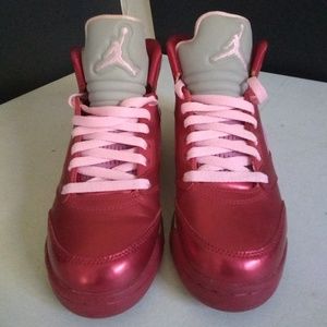 Air Jordan 5 VALENTINES DAY Shoes Red Pink Gray